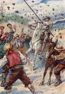 He heittivät Don Quijotea kivisateella - tekijältä Paul Hardy