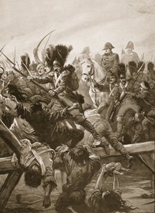 Kun kaartin jäännös nähtiin raivaamassa tietä keisarille, oli kiire, kuvitus teoksesta 1800-luvun taistelut, jonka on kirjoittanut Archibald Forbes, G.A. Henty ja majuri Arthur Griffith tekijältä Paul Hardy