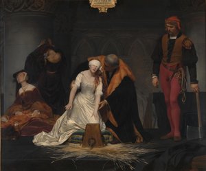 Lady Jane Greyn teloitus, 1833 tekijältä Paul Delaroche