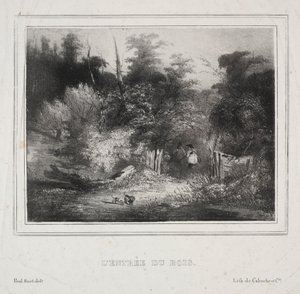 Maisemat: Metsän sisäänkäynti, 1829. tekijältä Paul Huet