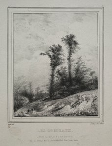 Maisemat: Nuoret jalavat, 1829. tekijältä Paul Huet