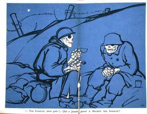 Karikatyyri Stavitskyn tapauksesta, kuvitus "Parlons Francaisista" tekijältä Paul Iribe