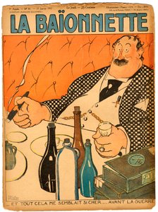 Kansi "" La Baionnette", satiirinen väreissä tekijältä Paul Iribe