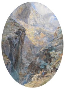 Lähellä Amalfia, La Vallée des Moulins, 1864 (wc korotettu vartalovärillä)