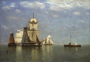 Alukset makaamassa Flushingissa, 1869
