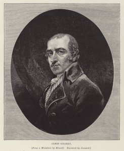 James Gillray, englantilainen kaikaturisti, satiiri ja grafiikka (kaiverrus) tekijältä Paul Jonnard