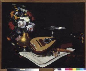 Asetelma mandoliinilla Paul Joretin maalaus (1800-luku) 1800-luku Pakollinen maininta: Kokoelman säätiön terveiset de Provence, Marseille tekijältä Paul Joret