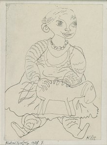 Lapsi leluineen, 1908 tekijältä Paul Klee