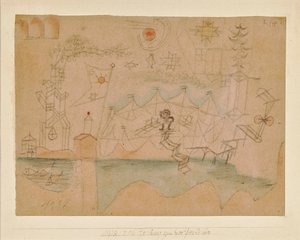 Piirustus venevuokraukseen, 1918. tekijältä Paul Klee