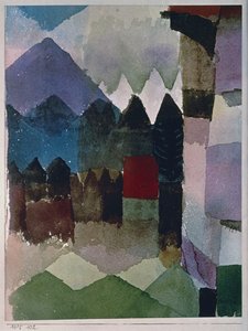 Fohn Wind Franz Marcin puutarhassa tekijältä Paul Klee