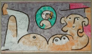 Gedanken an Nachkommenschaft - Ajattelu jälkeläisistä (akvarelli) tekijältä Paul Klee