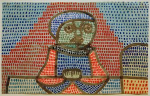 Knabe am Tisch tekijältä Paul Klee