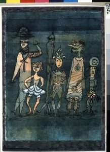 Naamiot. Paul Kleen (1879-1940) maalaus tekijältä Paul Klee