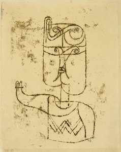 Matemaattinen kuva. 1919 (öljynsiirtopiirros paperille, asennettu pahville) tekijältä Paul Klee