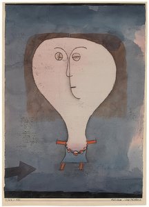 Tytön pelko. 1922 tekijältä Paul Klee