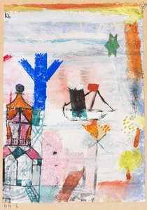 Pieni höyrylaiva, 1919. tekijältä Paul Klee