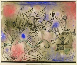 Asetelma käärmeen kanssa tekijältä Paul Klee