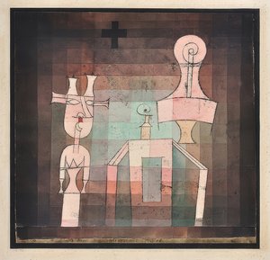 Asetelma veistosten kanssa. 1923 tekijältä Paul Klee