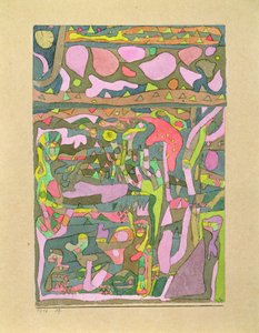 Soarele descoperind că lumea culorilor există deja, compoziție complicată finlandez tekijältä Paul Klee