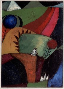 Kolme sinikelloa - maalaus tekijältä Paul Klee