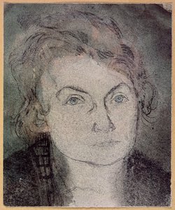 Nimetön (Lily Klee-Stumpf) (1876-1946) n. 1906 (kynä ja akvarelli paperilla) tekijältä Paul Klee
