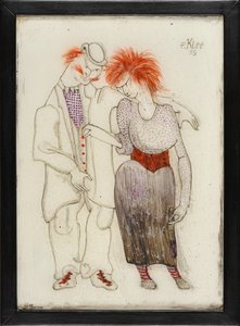 Verkommennes Paar Huono sukupuolipari, 1905. tekijältä Paul Klee