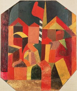 Punaisen lipun kanssa tekijältä Paul Klee