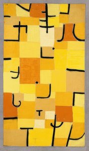 Hahmot keltaisina. 1937 tekijältä Paul Klee
