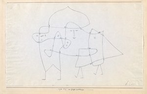 En ryhmä suljettu Enlacés en un groupe, 1930. tekijältä Paul Klee
