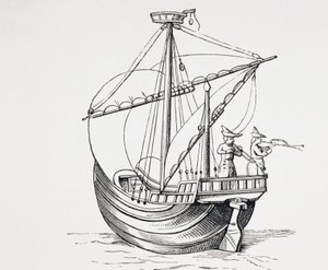 1400-luvun purjelaiva. tekijältä Paul Lacroix