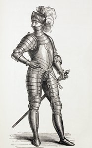 Ritari täydellisessä haarniskassa 1400-luvulla. tekijältä Paul Lacroix
