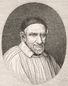 Pyhä Vincent De Paul 1581 - 1660. Ranskalainen katolinen pappi ja pyhimys. Simon Francoisin teoksen mukaan. tekijältä Paul Lacroix
