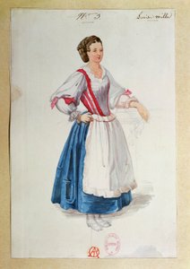 Giuseppe Verdin Luisa Millerin puku, luonnos