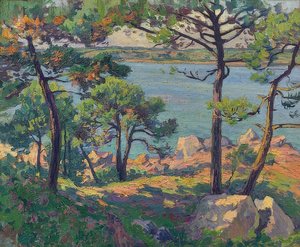 Männyt Trieux-joella. 1913 tekijältä Paul Madeline