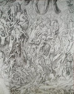 Viimeinen tuomio (kynä paperille) tekijältä Paul Marc Joseph Chenavard