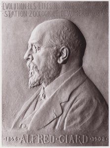Alfred Giard (1846-1908), eläintieteilijä, muotokuva (litho) tekijältä Paul Marie Louis Pierre Richer