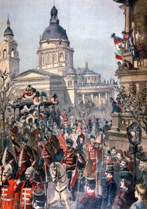 Lajos Kossuthin hautajaiset Budapestissa 21. maaliskuuta 1894.