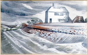 Talo meren rannalla, Dymchurch, Kent tekijältä Paul Nash