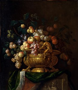 Asetelma maljakoineen ja kranaateineen. Paul Pillementin maalaus 1600-luvulta. Rouen, Musee des Beaux Arts. tekijältä Paul Pillement