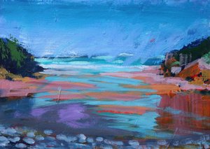 Broadhaven, 2021 (akryyli kankaalle) tekijältä Paul Powis