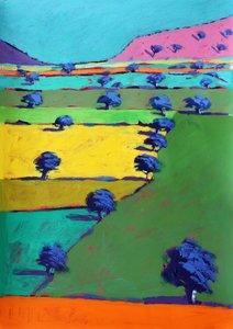 Hollybush, 2021 (akryyli paperille) tekijältä Paul Powis