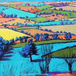 Teme Valley Summer II (akryyli aluksella) tekijältä Paul Powis