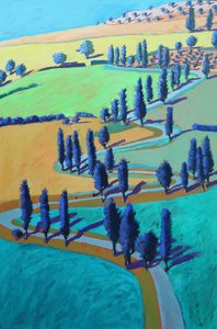 Toscana, 2021 (akryyli laudalle)