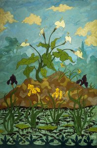 Liljat, violetit ja keltaiset iirikset; Aromit, violetit ja keltaiset iirikset, 1899