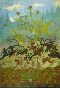 ohdakkeet ja foxglove; Ohdakkeet ja kettukäsineet, 1899 tekijältä Paul Elie Ranson