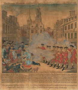 Bostonin verilöyly tekijältä Paul Revere, after Henry Pelham