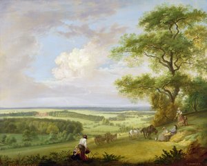 Hackwood Park, Hampshire (öljy kankaalle) tekijältä Paul Sandby