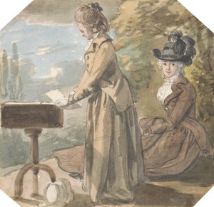 Lady Francis Scott ja Lady Elliot tekijältä Paul Sandby