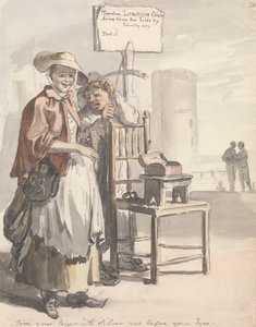 London Cries: "Muuta kuparisi hopeaksi nyt silmiesi edessä" (Title Page Design) tekijältä Paul Sandby