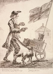 Vanukasmyyjä, Cries of London, 1760 tekijältä Paul Sandby